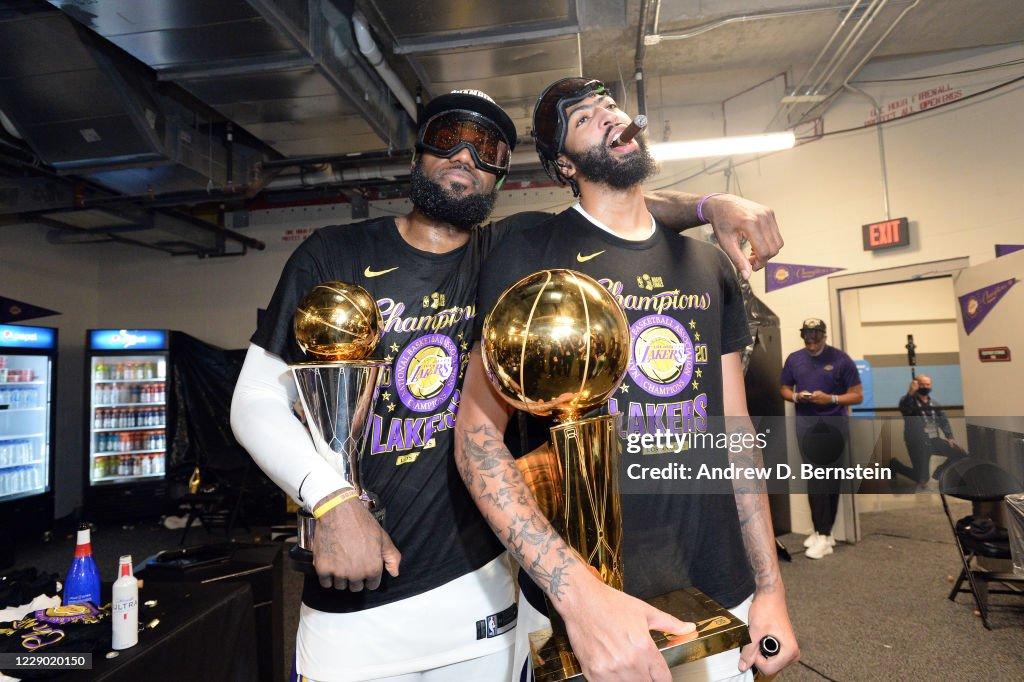 LeBron James with the trophy